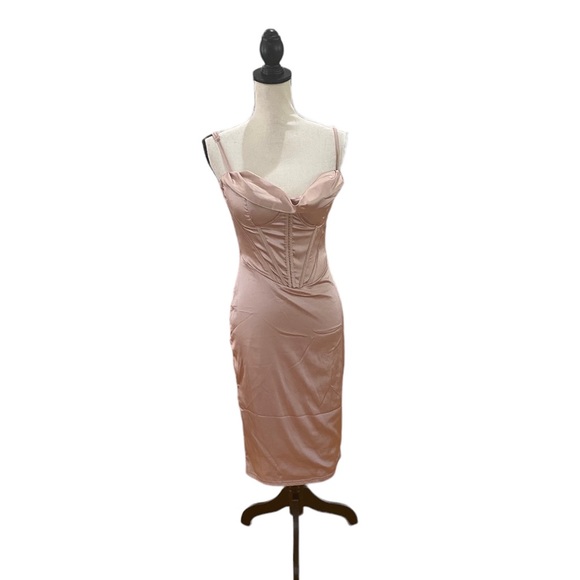 Dresses & Skirts - Satin Corset Midi Dress